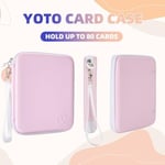 Yoto Kartları için Kart Kılıfı, Fermuarlı 80 Cepli Ticaret Yoto Oyuncu Kart Klasörü, Mini Sesli Kitap Kartlarını Tutmak için Taşınabilir Kart Tutucu Kitabı, Erkek ve Kız Çocukları için Uygun (Pembe)