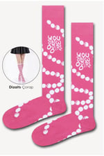You Glow Girl Pembe Dizaltı Çorap Pembe 36-44