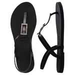 You Paraty Buckle Turtle Siyah Kadın Terlik 4148917-0090