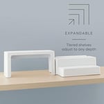 YouCopia 1 kutu düzenleyici ShelfSteps düzenleyici, plastik, beyaz