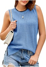 youknitwear you Widney Bisiklet Yaka Triko T-shirt Mavi M