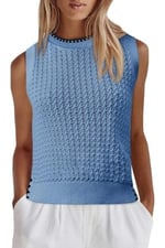 youknitwear you Widney Bisiklet Yaka Triko T-shirt Mavi M