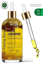 Young Souls Aromatherapy Rose Jasmine Multi Use Gül Yasemin Yüz Saç Tırnak & Vücut Bakım Kuru Yağ 100 ml