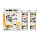 Youplus Vitamin C, Çinko & Propolis 20 Efervesan Tablet