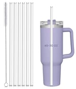 YUBIRD Stanley 40oz 850 ml Bardak Bardak Bardak için Yedek Pipet, Temizleme Fırçalı 6'lı Paket Yeniden Kullanılabilir Pipet, Stanley Kupası Aksesuarları için 12 