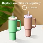 YUBIRD Stanley 40oz 850 ml Bardak Bardak Bardak için Yedek Pipet, Temizleme Fırçalı 6'lı Paket Yeniden Kullanılabilir Pipet, Stanley Kupası Aksesuarları için 12 