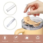 YUBIRD Stanley 40oz 850 ml Bardak Bardak Bardak için Yedek Pipet, Temizleme Fırçalı 6'lı Paket Yeniden Kullanılabilir Pipet, Stanley Kupası Aksesuarları için 12 