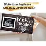 Yudarte Yeni Anne Hediyeleri - Hamilelik Duyuruları Bebek Ultrasonu Resim Çerçevesi - İlk Kalp Atışında Aşk Sonogram Fotoğraf Çerçevesi 10,7 x 7,7 cm - İlk Kez Ebeveynler için Bebek Kreş Dekoru