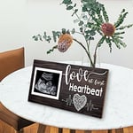 Yudarte Yeni Anne Hediyeleri - Hamilelik Duyuruları Bebek Ultrasonu Resim Çerçevesi - İlk Kalp Atışında Aşk Sonogram Fotoğraf Çerçevesi 10,7 x 7,7 cm - İlk Kez Ebeveynler için Bebek Kreş Dekoru