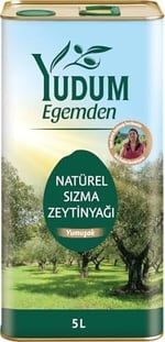 Yudum Egemden Yumuşak Lezzet 5 lt Sızma Zeytinyağı Teneke