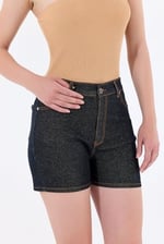 YÜKSEK BEL SİM DENIM ŞORT