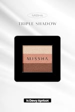 Yumuşak Dokulu, Dökülme Yapmayan 3 Renkli Göz Farı Triple Shadow (No.14 Dewy Apricot)