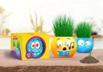 YUUP Emoji Temalı Çim Adam 6'lı Set – Çocuklar İçin Eğitici ve Eğlenceli Bitki Yetiştirme Kiti