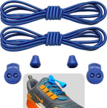 Yuvarlak, Akıllı, Kilitle, Tak-Bırak Bağcık, Yeni Nesil, Bağlamaya Gerek Olmayan Bot, Spor, Klasik Ayakkabı Bağcığı,Elastik 100 cm,1 Çift (Koyu Saks Parlement Mavisi/Lacivert)