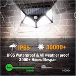 Zauss 4 Adet Solar Güneş Enerjili Hareket Sensörlü 4 Taraflı Bahçe Garaj Ev Aydınlatma Lambası