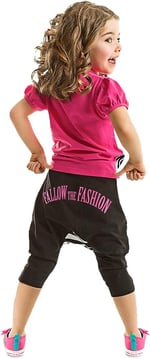 Zebra Fashion Kız Çocuk T-shirt Kapri Şort Takım