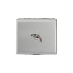 Zekupp Gümüş Gri Silah Temalı Metal Sigara Tabakası (ZU-TBK0023)