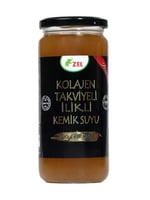 ZEL Kolajen Takviyeli İlikli Dana Kemik Suyu 480 ml – 14 Saat Kaynatılmış, 10.000 ppm Kolajen, Katkısız