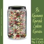 Zencefil Organik Karışık Sebze Kurusu Bi Kavanoz 660 cc. Cam Kavanozda Yemeklik Çorbalık Yerli Özel Kurutma Sebzeler