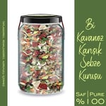 Zencefil Organik Karışık Sebze Kurusu Bi Kavanoz 660 cc. Cam Kavanozda Yemeklik Çorbalık Yerli Özel Kurutma Sebzeler