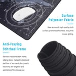 Zerfa Dünya Haritası Ekstra Büyük Genişletilmiş Kaymaz Kauçuk Oyun Mouse Pad & Klavye Masa Mat Bilgisayar Aptop için (900 mm X 400 mm X 2 mm) L Zmp253 Siyah (Dünya Haritası, 90 X 40 cm)
