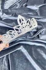 Zeyn Model Gümüş Rengi Gelin Kına Tacı