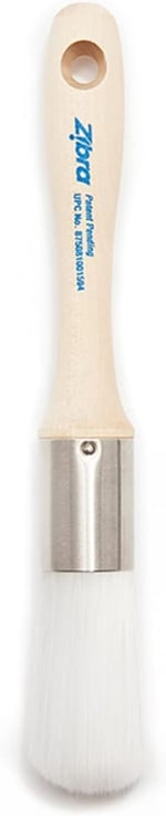 ZIBRA LLC PB100LXR Kavisli Yüzeyler ve Süslü Detaylar için Yuvarlak Boya Fırçası, 2,54 cm, Beyaz