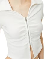Zipper Polo T-Shirt
