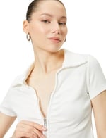 Zipper Polo T-Shirt