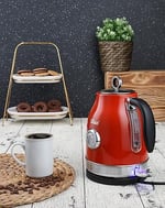 ZLN7033 60'lı yılların retro su ısıtıcısı, 1,7 litre,%100 BPA içermez, 2000 Watt, paslanmaz çelik iç kısım, analog sıcaklık göstergeli, çay makinesi, otomatik kapanma, gösterge lambası