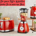 ZLN7057 60'lı yıllar retro blender, 6 bölmeli metal bıçak, 1,5 litre ml, 500 Watt, cam, paslanmaz çelik, nabız fonksiyonu, evrensel güçlü mikser, Smoothie makinesi, buz kırıcı, yumurta akı çalkalayıcı