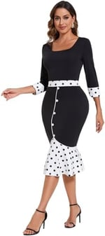 ZonJie Kadın iş ekose elbise rahat düğme uzun kollu MIdi elbise şık Bodycon düğün misafir elbiseleri