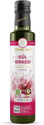 Zühre Ana Gül Sirkesi Doğal Fermantasyon Rose Vinegar 500 Ml