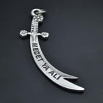 Zülfikar Kılıcı Kolye Örme Zincir Kolye - Gümüş Kaplama - Erkek Kadın Kolye - No:1566
