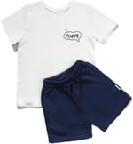 Zuppers 2li Organik Pamuk T-Shirt Şort Takım(0-4 Yaş) - Lacivert - 1-2 Yaş