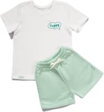 Zuppers 2li Organik Pamuk T-Shirt Şort Takım(0-4 Yaş) - Mint - 3-4 Yaş