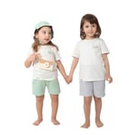Zuppers 2li Organik Pamuk T-Shirt Şort Takım(0-4 Yaş) - Gri Melanj - 1-2 Yaş