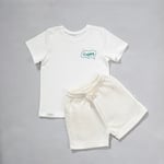 Zuppers 2li Organik Pamuk T-Shirt Şort Takım(0-4 Yaş) - Ekru - 3-4 Yaş