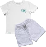 Zuppers 2li Organik Pamuk T-Shirt Şort Takım(0-4 Yaş) - Gri Melanj - 3-4 Yaş
