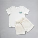 Zuppers 2li Organik Pamuk T-Shirt Şort Takım(0-4 Yaş) - Ekru - 3-4 Yaş