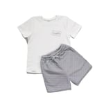Zuppers 2li Organik Pamuk T-Shirt Şort Takım(0-4 Yaş) - Duman Gri - 6-12 Ay