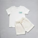 Zuppers 2li Organik Pamuk T-Shirt Şort Takım(0-4 Yaş) - Ekru - 3-4 Yaş