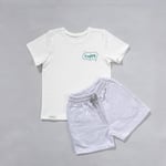 Zuppers 2li Organik Pamuk T-Shirt Şort Takım(0-4 Yaş) - Gri Melanj - 1-2 Yaş