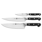 Zwilling 3 Parça Bıçak Seti, Paslanmaz Çelik, Siyah-Gri