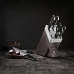 Zwilling 7 Parça Kendinden Bilemeli Blok Set, Doğal Ahşap ve Gümüş Rengi