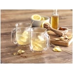 Zwilling Çift Camlı Kulplu 2'li Kahve Bardağı Seti - 355 Ml