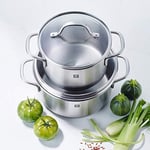 Zwilling Flow Tencere Seti, Paslanmaz Çelik, 5 Parça, Gümüş Rengi