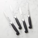 Zwilling Four Star 4'lü Biftek Bıçağı Seti, Paslanmaz Çelik, Siyah