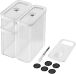 ZWILLING Fresh & Save CUBE Saklama Düzenleyici, 5 Parçalı Orta Set, Kiler Düzenleyiciler ve Depolama, Plastik, BPA İçermeyen Hava Geçirmez Kuru Gıda Saklama Kabı Badem, Muz Cipsi, Kuruyemiş ve daha