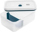 Zwilling Fresh & Save Vakumlu Yemek Taşıma Kabı, L, Plastik, Yari Şeffaf-Akdeniz Mavisi